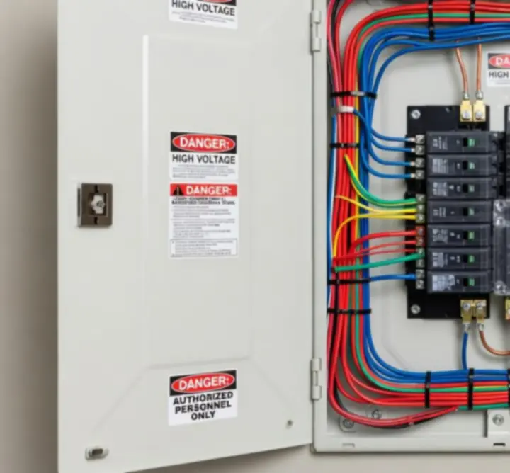 Neatly wired and clearly organised electrical panel installed by PAC ELECTRICS LTD